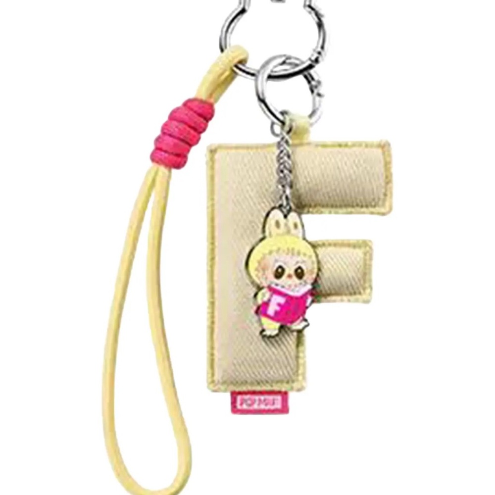 labubu Keychain with F Initial Charm